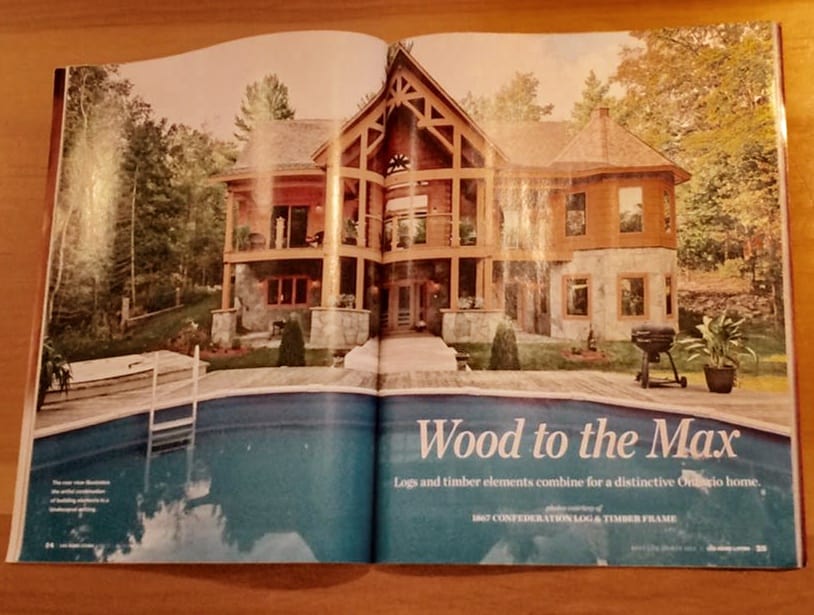 green wood magazine spread