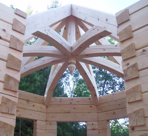 Interior timber frame