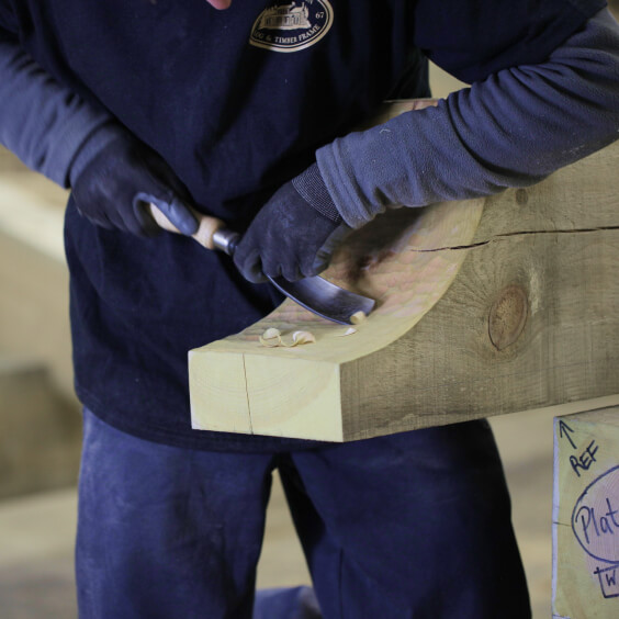 Shaping wood by hand